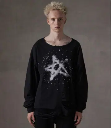 그랑시 grancy 별 롱t 블랙 L