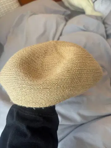 폴카 도트 밀짚 베레모