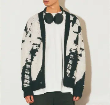 JOURNAL STANDARD 루즈 자카드 아브스트랙트 가디건