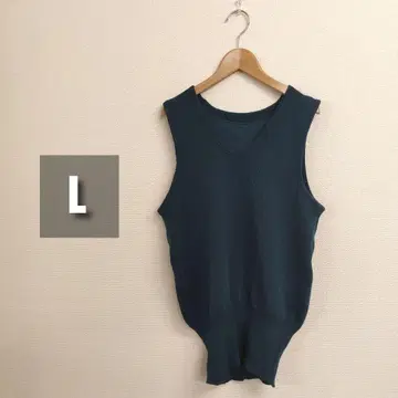 [컨디션 최상] (이토요카도) 니트 베스트 L 그린