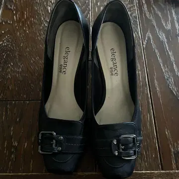 elegance 블랙 펌프스 24.5cm Made in Japan