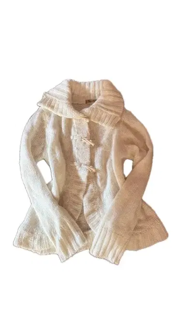 아이보리 니트 가디건 버튼 포함 모리걸 페어리 그런지