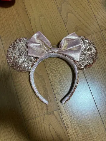 미니 스팽글 머리띠 핑크