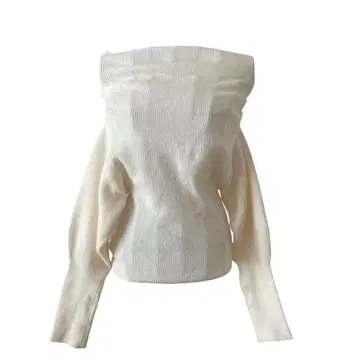 [택 포함 새상품] SNIDEL 루즈 오프숄더 니트 풀오버 화이트 F