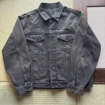 GU 블랙 데님 자켓