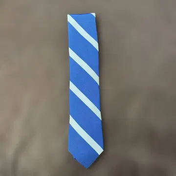BREUER 실크 넥타이 파랑과 하얀 스트라이프