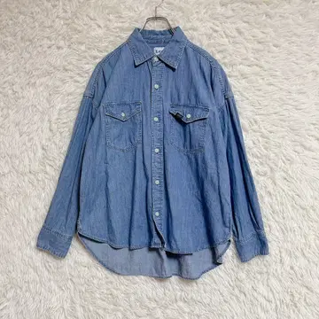 [ Lee ] 오버 사이즈 데님 셔츠 (F) 빅 루즈 샴브레이 셔츠