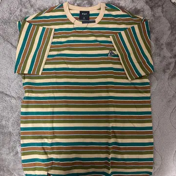 HUF T셔츠 보더 무늬 남성용 여성용 반팔 티셔츠