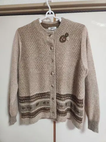 베이지 니트 가디건