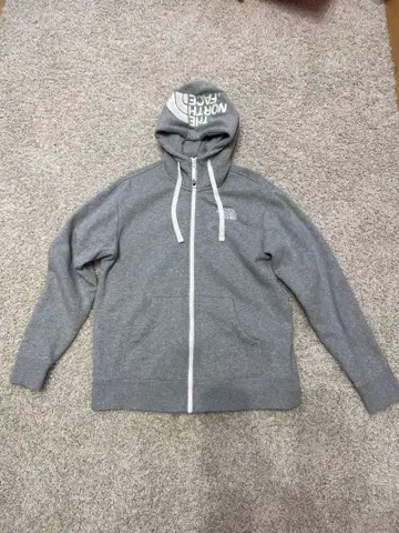 THE NORTH FACE 그레이 지퍼 후드티 M