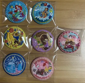 디즈니 자수 캔뱃지 7종 세트