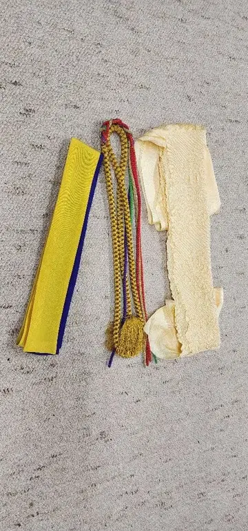 후리소데용 허리띠, 오비 장식 천, 카라 3종 세트