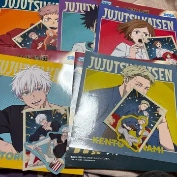 주술회전 세가 럭키 쿠지 스티커 세트 전 5종