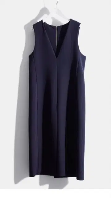 더블 크로스 오버롤 스커트 네이비