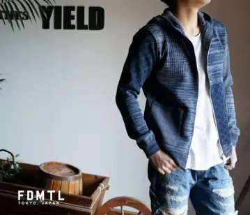 펀더멘털 FDMTL 아가일 자수 스타일 패치워크 후드티