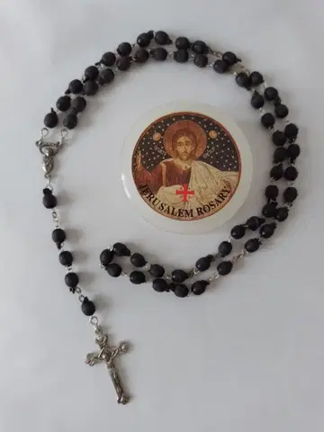 [앰버 향이 나는 ] 블랙 비즈 로사리오