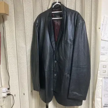 가죽 자켓 블랙 스트라이프 안감