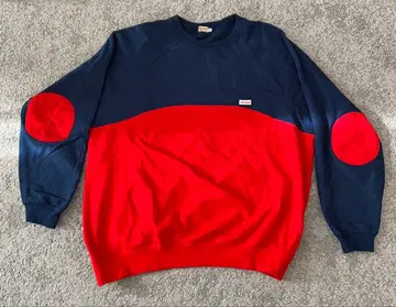 MIKI HOUSE 성인용 네이비/레드 맨투맨 L 사이즈