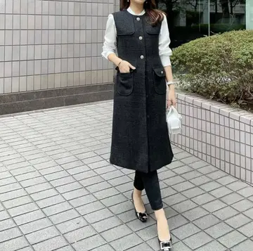 ENEU 블랙 슬리브리스 베스트 에뉴