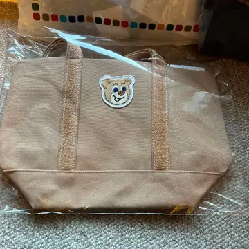 새상품 페이러 올드 테디 와펜 토트백 베이지 소