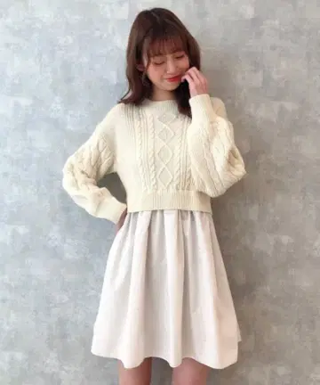 [ 새상품급 ] 마제스티크 레곤 니트 셔츠 원피스