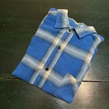 60s~ 프린트 플란넬 셔츠 옴브레