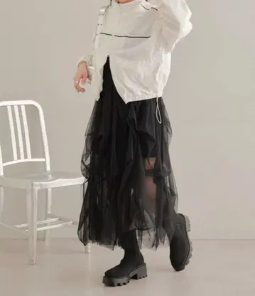 chico black 3세트 튤, 벌룬, 플레어 스커트