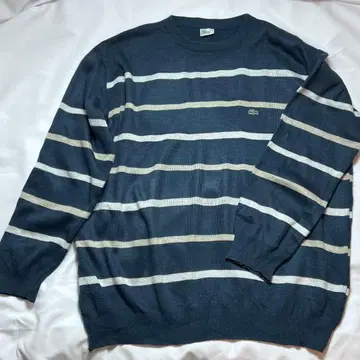 80s~90s LACOSTE 보더 니트 빈티지 XXL