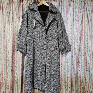 RETRO GIRL 헤링본 롱 코트