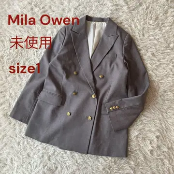 Mila Owen 금장 버튼 더블 블레이저 오버 자켓 M 그레이