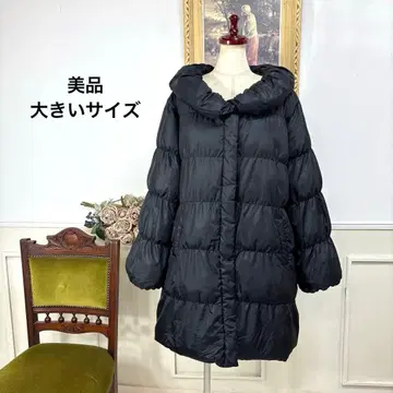 새상품급 빅 사이즈 충전솜 블랙 코트