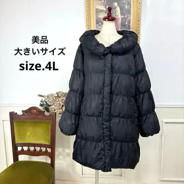 새상품급 빅 사이즈 충전솜 블랙 코트 17호