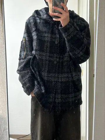 Paul Smith 융모 울 밀리터리 모즈 후드티 코트