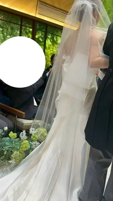 무지 베일 개더 있음 M 사이즈 드레스 모아