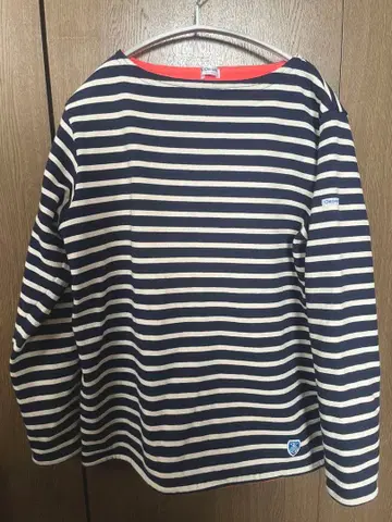 오르치발 ORCIVAL 네이비 보더 상의 안감 플리스