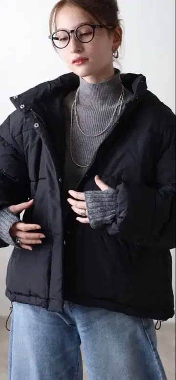 후드 부착 패딩 자켓