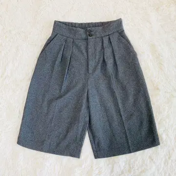 OPAQUE. CLIP 하프 팬츠 38 2턱 허리밴딩 그레이