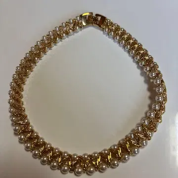 골드 펄 트위스트 목걸이