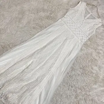 GRACE CONTINENTAL 튤 레이스 원피스 화이트 F 청순