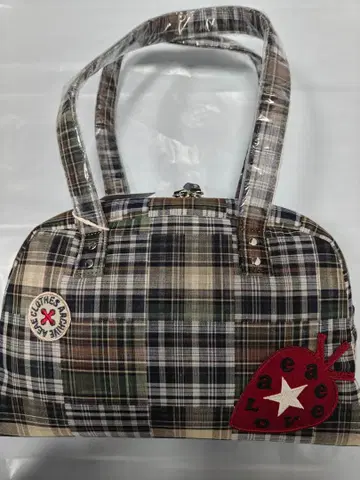 aeae 체크 무늬 토트백