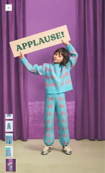 택 포함 새상품 ZARA 디즈니 미니 리본 무늬 팬츠 키즈 156cm