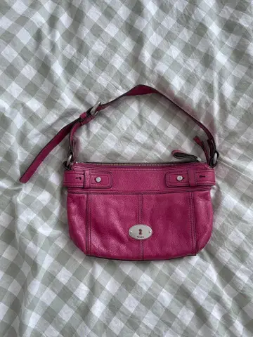 FOSSIL 핑크 가죽 핸드백