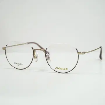 미사용 새상품 언더 림 안경 프레임 여성용 브라운