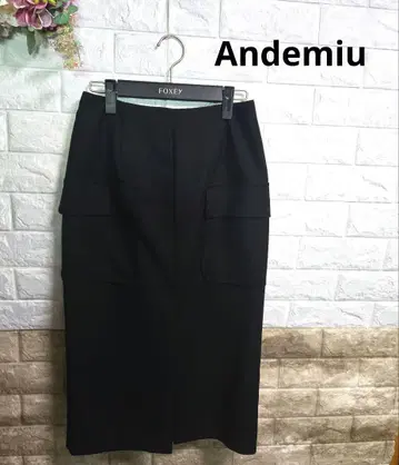 Andemiu 블랙 롱 타이트 스커트 M