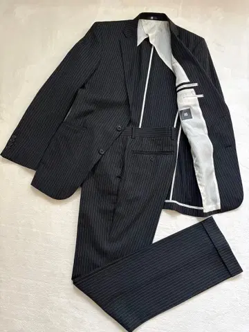 SUIT SELECT 스트라이프 블랙 비즈니스 정장 Y7