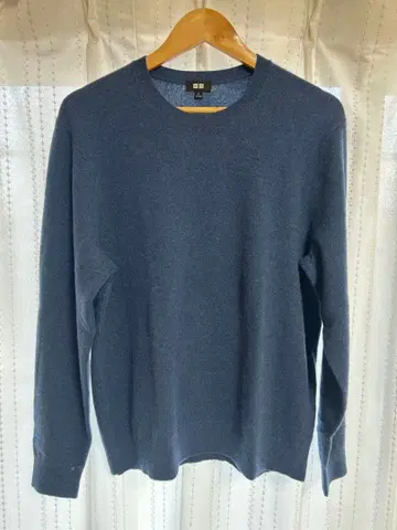 UNIQLO 캐시미어 크루넥 스웨터 67BLUE
