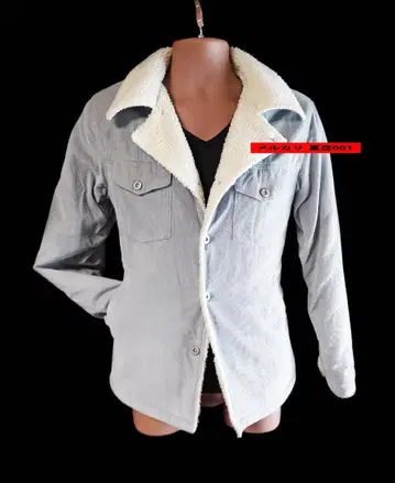 CavariA 라이트 그레이 페이크 무스탕 자켓 캐바리아 M 방한