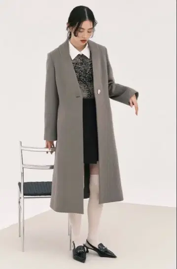 LILY BROWN 롱 코트 체스터 코트 A라인