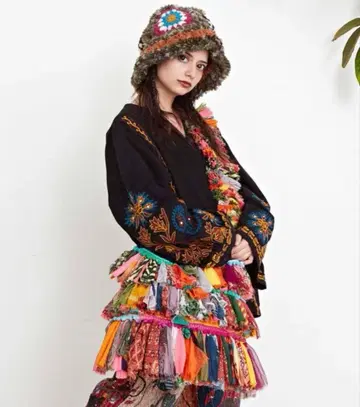 미사용 택 없음 차이하네 프리 로 숄더 ( YELLOW ASSORT )