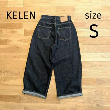 KELEN 와이드 스트레이트 데님 인디고 S